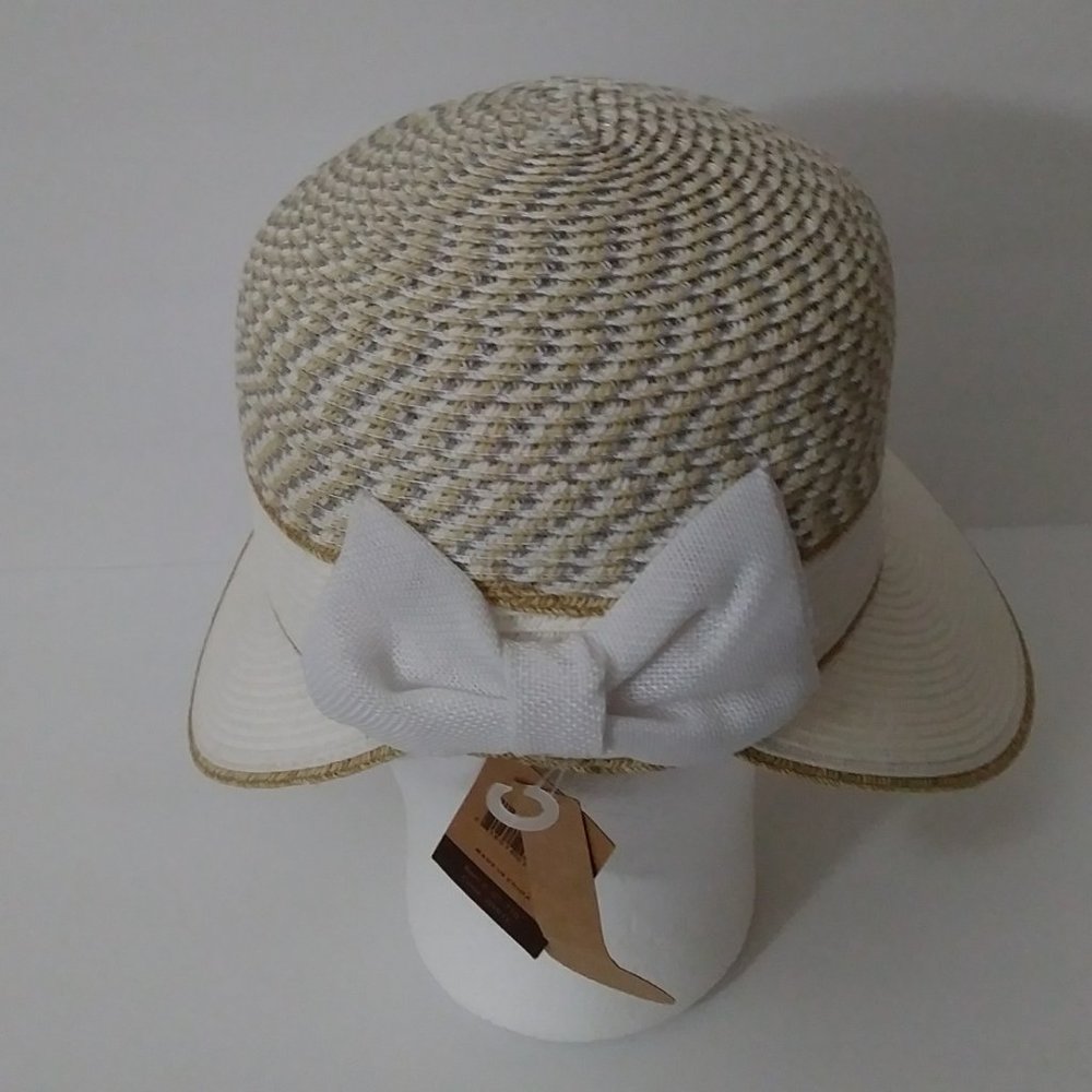 Genuine C.C Brand Wide Brim Straw Floppy Hat - Picture 5 of 10
